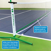 3.0 Tournament Pickleball Net with Carry Bag, 22ft Powder-Coated Steel Frame, Buckle Tension System, 5 Min Tool-Free Setup, Regulation Size