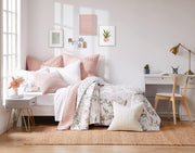 Viviana Reversible King/Cal King Quilt Set (106x92in) with 2 Pillow Shams (36x20in) - Floral - Blush, Green, White - Cotton King Size Quilt Bedding Set - Lightweight, Soft, Pre-Washed