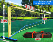Portable Pickleball Net with Pickleballs and Carry Bag for Driveway 22FT Regulation Size Pickle Ball Net, Weather Resistance Strong Steel Frame, Easy Setup for Indoor Gym, Outdoor Court