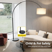 82" Tall Arc Floor Lamp for Living Room, Large Standing Arched Lamp