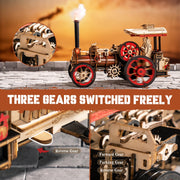 3D Wooden Puzzles for Adults, Steam Engine Car Model Kit, 1:28 Scale Mechanical Steam Locomotive Wooden Puzzle, 469PCS,Assembly Time 6H, Awesome Gifts for Adults
