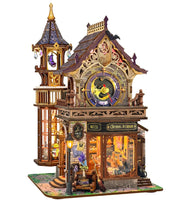 Book Nook Kit DIY Miniature House 3D Wooden Puzzle - Time Magic Club Booknook DIY Miniature House Kit Mini House Bookshelf Decor 3D Wooden Puzzle, Birthday Gift for Family Friends
