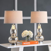 Lighting Collection Mercurio Double Gourd Blue and White Table Lamp, Set of 2