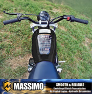 Motor MB200S Four Stroke Single Cylinder Displacement 196CC, 1 Gal 19X7.00-8 in Weight Capacity 220 LBS 25 MPH, Gas Minibike, Mini Motorcycle (Black)