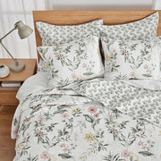 Viviana Reversible King/Cal King Quilt Set (106x92in) with 2 Pillow Shams (36x20in) - Floral - Blush, Green, White - Cotton King Size Quilt Bedding Set - Lightweight, Soft, Pre-Washed