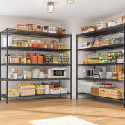 3200LBS Storage Shelves 55.5" W Garage Shelving Heavy Duty 5 Tier Adjustable Wire Shelving Unit Metal Shelving for Garage Pantry Commercial Basement,55.5" W X 18''D X 71" H