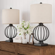 Modern Table Lamps, Black, Set of 2, 13” x 26”