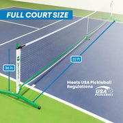 3.0 Tournament Pickleball Net with Carry Bag, 22ft Powder-Coated Steel Frame, Buckle Tension System, 5 Min Tool-Free Setup, Regulation Size