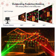 Christmas Projector Light for Indoor Outdoor, 6 Patterns, RG IP65 Waterproof, 360° Rotatable, Six Christmas-style Patterns, Work for Indoor Outdoor Holiday Decorations