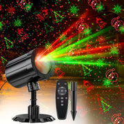Christmas Projector Light for Indoor Outdoor, 6 Patterns, RG IP65 Waterproof, 360° Rotatable, Six Christmas-style Patterns, Work for Indoor Outdoor Holiday Decorations