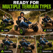 Zyliathor 212cc Gas Go Kart for Adults & Teens, 7.5HP Off-Road, 35 MPH