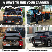 500 Lb Capacity Steel Trailer Hitch Cargo Carrier for 2" Receivers