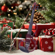 4/4 Full Size Electric Violin, Solid Maple with Ebony Fittings, Red