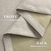 Linen Extra Wide and Extra Long Blackout Curtain 144 Inches Long Beige