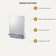 ClearView Anti-Fog Shower Mirror