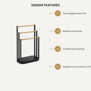 Eclipse Freestanding Towel Stand
