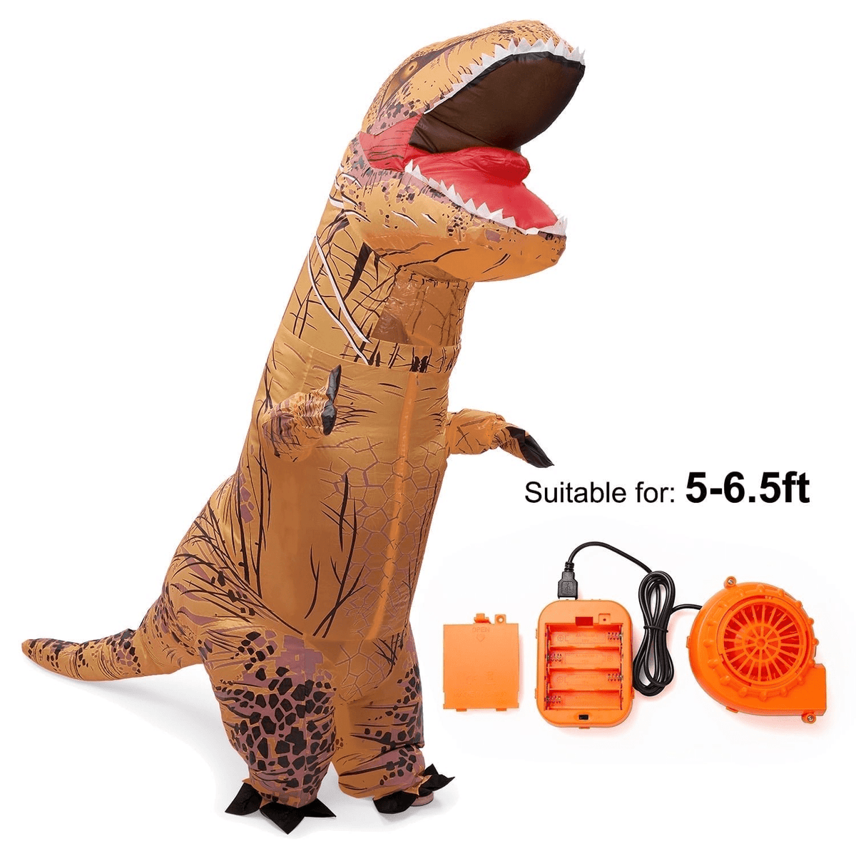 Magicfly Inflatable Dinosaur Costume, Fancy Dinosaur Suit Blow up Full Body Dino Costume for Halloween Cosplay Party