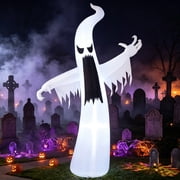 Joyfy 12ft Halloween Ghost Inflatable,Giant Ghosts inflatables with Build-in LEDs Outdoor Decorations,Blow Ups Halloween Yard Inflatables