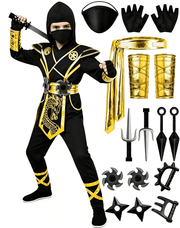 Joyfy Ninja Costume for Kids, Ninja Dragon Costume Set, Boys Halloween Outfit for Dress-up and Role-play Party