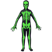 Joyfy Scary 3D Skeleton Costume for Kids, Toddlers Glow in the Dark Skeleton Costume for Halloween Party Dress up 5-12 Years