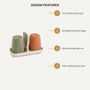 LeafAir Toothbrush Cup Set