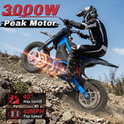 48V 2000W Peak Class Electric Dirt Bike Ages 13+