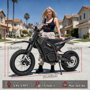 48V 2000W Peak Class Electric Dirt Bike Ages 13+