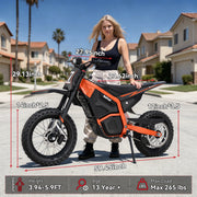 48V 2000W Peak Class Electric Dirt Bike Ages 13+