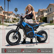 48V 2000W Peak Class Electric Dirt Bike Ages 13+