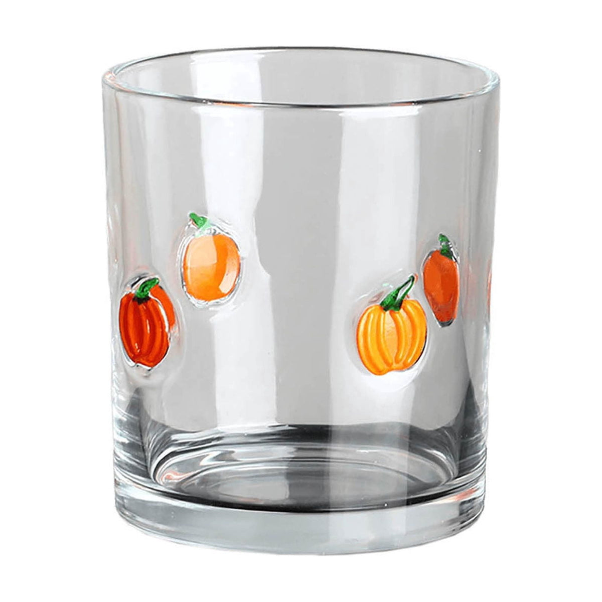 Qocolcyl Halloween Embossed Glass Cups Set,Ghost Pumpkin Bat Black Cat Clear Tumbler Mugs,Holiday Drinking Glassware for Coffee Cocktail Juice Halloween Party Table Kitchen Decor Supplies