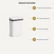 QuietStep Sensor Bathroom Bin