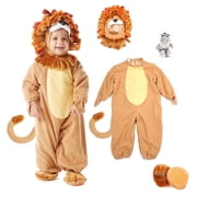 Joyfy Baby Lion Costume with Toy Zebra for Infant, Halloween Animal Themed Party Role Playing Cosplay 18-24 Months