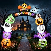 Joyfy 8 ft Halloween Inflatable Pumpkin Archway Outdoor Decoration,Blow Up Arch Decor for Yard with Build-in LED Lights for Yard,Garden and Party