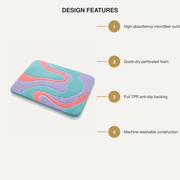 WaveHop Non-Slip Bath Mat