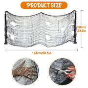 YOLETO 3 pack Halloween black Creepy Cloth, 30×72 inches black gauze for Halloween party decorations outdoor home wall decoration supplies