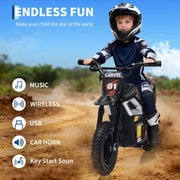 24V Electric Dirt Bike Black/Blue Colorway Ages 8+
