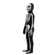 Joyfy Glow in the Dark Skeleton Costume for Kids, Skelebones Costume, Bone Jumpsuit, Kids Halloween Dress up 3-10 Years