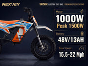 48V Youth Electric Dirt Bike 3 Modes Ages 13+